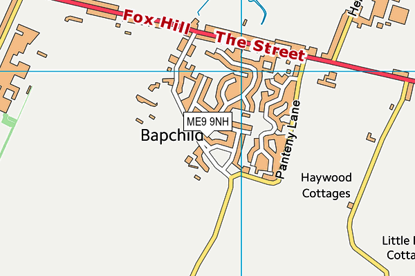 ME9 9NH map - OS VectorMap District (Ordnance Survey) ME9 9NH map - OS VectorMap District (Ordnance Survey)