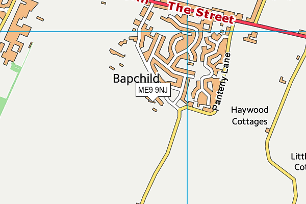 ME9 9NJ map - OS VectorMap District (Ordnance Survey) ME9 9NJ map - OS VectorMap District (Ordnance Survey)