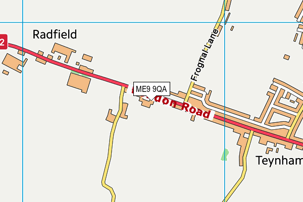 ME9 9QA map - OS VectorMap District (Ordnance Survey) ME9 9QA map - OS VectorMap District (Ordnance Survey)