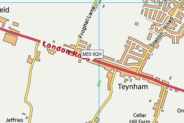 ME9 9QH map - OS VectorMap District (Ordnance Survey) ME9 9QH map - OS VectorMap District (Ordnance Survey)