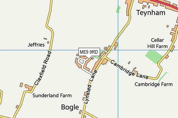 ME9 9RD map - OS VectorMap District (Ordnance Survey)