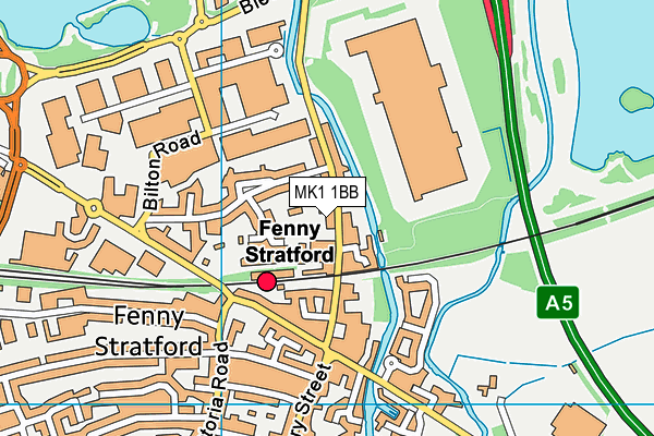 MK1 1BB map - OS VectorMap District (Ordnance Survey) MK1 1BB map - OS VectorMap District (Ordnance Survey)
