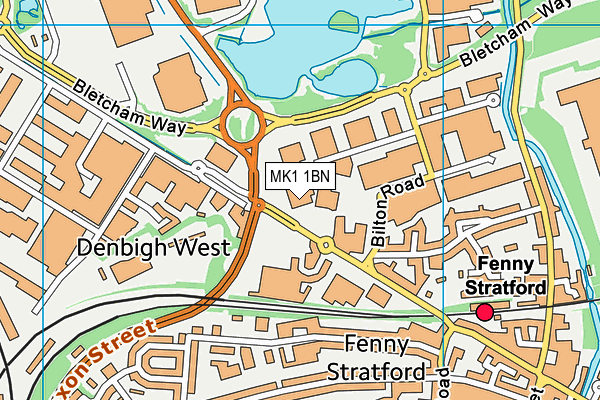 MK1 1BN map - OS VectorMap District (Ordnance Survey) MK1 1BN map - OS VectorMap District (Ordnance Survey)