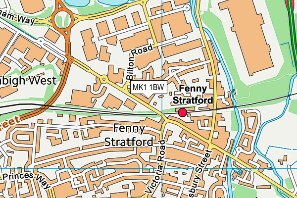 MK1 1BW map - OS VectorMap District (Ordnance Survey) MK1 1BW map - OS VectorMap District (Ordnance Survey)