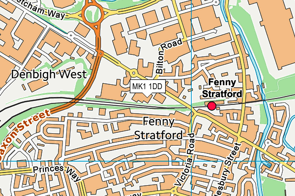 MK1 1DD map - OS VectorMap District (Ordnance Survey) MK1 1DD map - OS VectorMap District (Ordnance Survey)