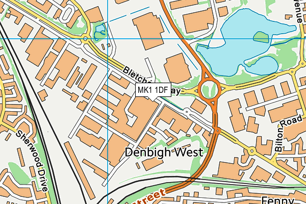 MK1 1DF map - OS VectorMap District (Ordnance Survey) MK1 1DF map - OS VectorMap District (Ordnance Survey)
