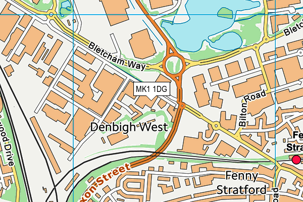 MK1 1DG map - OS VectorMap District (Ordnance Survey) MK1 1DG map - OS VectorMap District (Ordnance Survey)