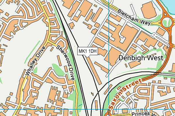 MK1 1DH map - OS VectorMap District (Ordnance Survey) MK1 1DH map - OS VectorMap District (Ordnance Survey)