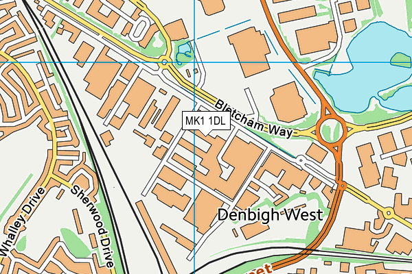 MK1 1DL map - OS VectorMap District (Ordnance Survey) MK1 1DL map - OS VectorMap District (Ordnance Survey)