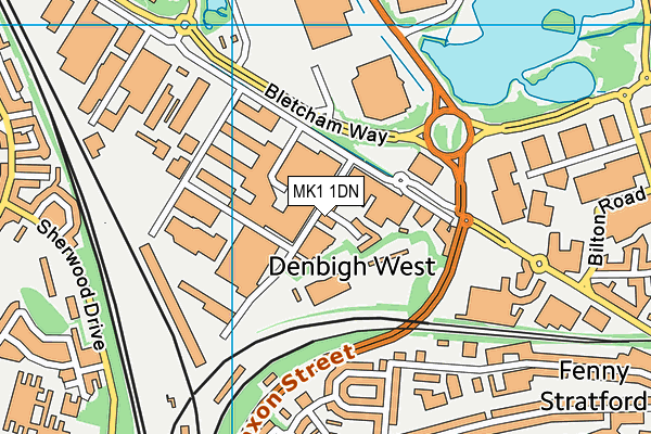 MK1 1DN map - OS VectorMap District (Ordnance Survey) MK1 1DN map - OS VectorMap District (Ordnance Survey)