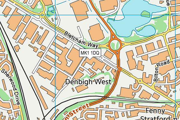 MK1 1DQ map - OS VectorMap District (Ordnance Survey) MK1 1DQ map - OS VectorMap District (Ordnance Survey)