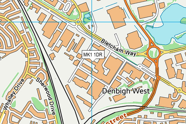 MK1 1DR map - OS VectorMap District (Ordnance Survey) MK1 1DR map - OS VectorMap District (Ordnance Survey)