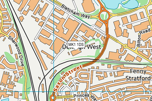 MK1 1DS map - OS VectorMap District (Ordnance Survey) MK1 1DS map - OS VectorMap District (Ordnance Survey)