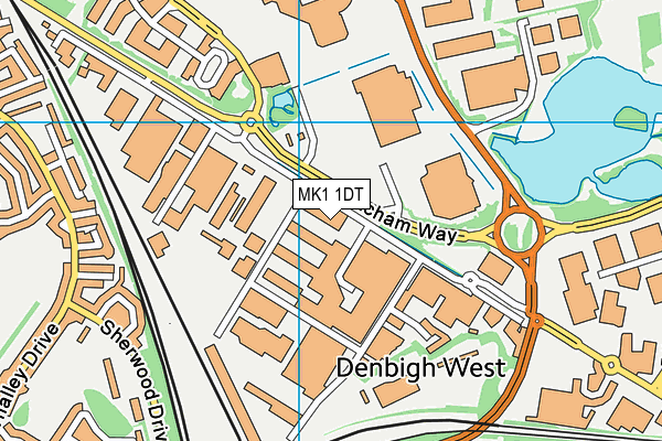 MK1 1DT map - OS VectorMap District (Ordnance Survey) MK1 1DT map - OS VectorMap District (Ordnance Survey)