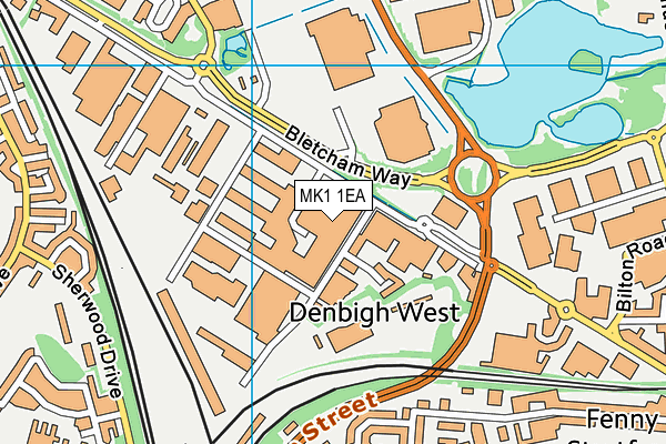 MK1 1EA map - OS VectorMap District (Ordnance Survey) MK1 1EA map - OS VectorMap District (Ordnance Survey)