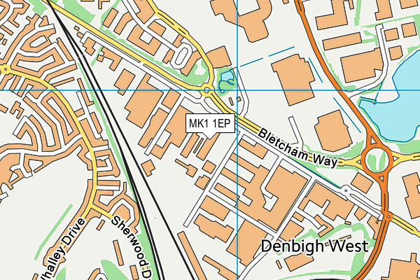 MK1 1EP map - OS VectorMap District (Ordnance Survey) MK1 1EP map - OS VectorMap District (Ordnance Survey)