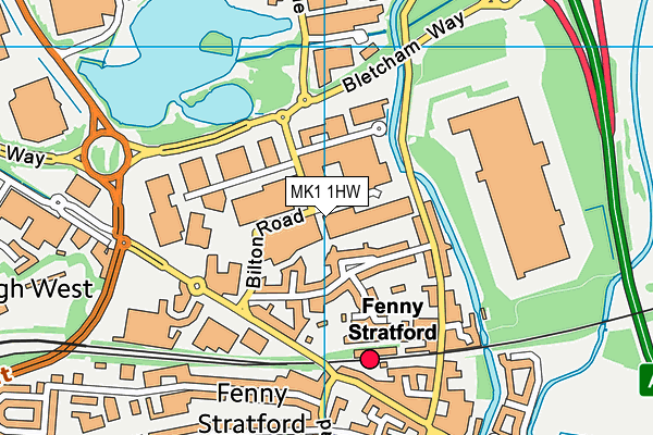 MK1 1HW map - OS VectorMap District (Ordnance Survey) MK1 1HW map - OS VectorMap District (Ordnance Survey)