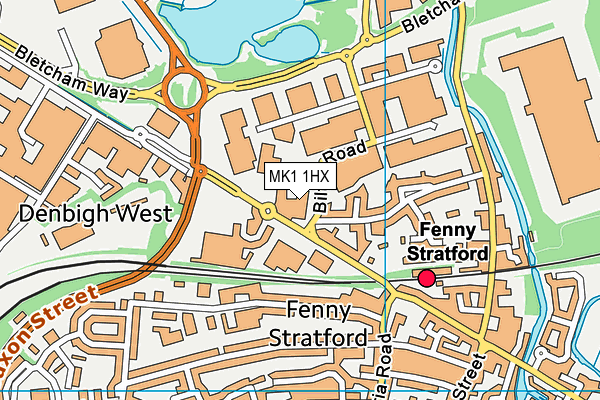 MK1 1HX map - OS VectorMap District (Ordnance Survey) MK1 1HX map - OS VectorMap District (Ordnance Survey)