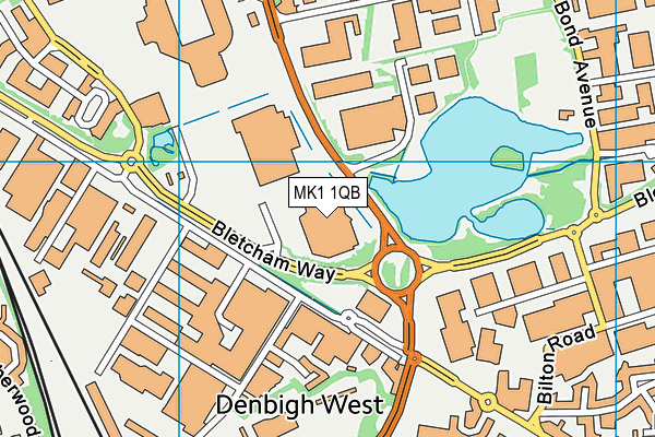 MK1 1QB map - OS VectorMap District (Ordnance Survey) MK1 1QB map - OS VectorMap District (Ordnance Survey)
