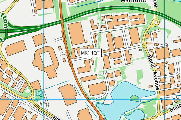 MK1 1QT map - OS VectorMap District (Ordnance Survey) MK1 1QT map - OS VectorMap District (Ordnance Survey)