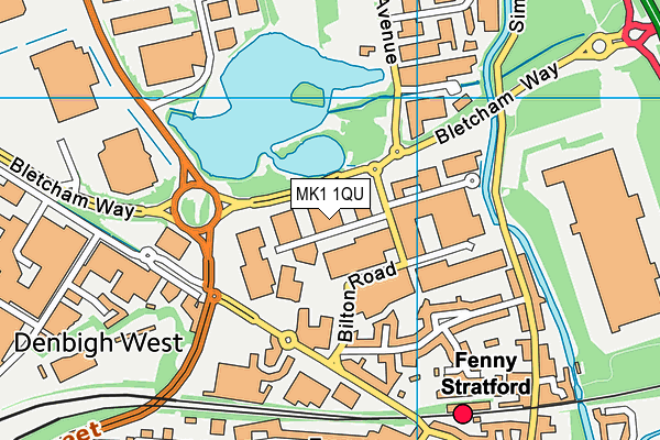 MK1 1QU map - OS VectorMap District (Ordnance Survey) MK1 1QU map - OS VectorMap District (Ordnance Survey)