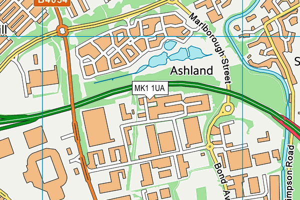 MK1 1UA map - OS VectorMap District (Ordnance Survey) MK1 1UA map - OS VectorMap District (Ordnance Survey)