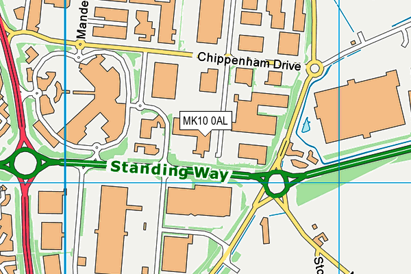 MK10 0AL map - OS VectorMap District (Ordnance Survey) MK10 0AL map - OS VectorMap District (Ordnance Survey)