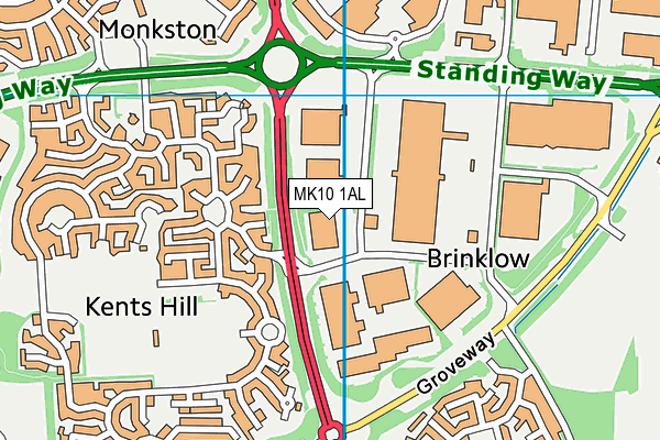 MK10 1AL map - OS VectorMap District (Ordnance Survey) MK10 1AL map - OS VectorMap District (Ordnance Survey)