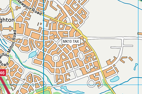 MK10 7AX map - OS VectorMap District (Ordnance Survey) MK10 7AX map - OS VectorMap District (Ordnance Survey)