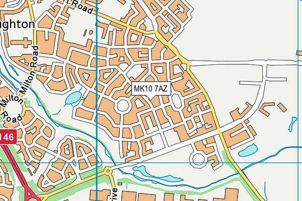 MK10 7AZ map - OS VectorMap District (Ordnance Survey) MK10 7AZ map - OS VectorMap District (Ordnance Survey)