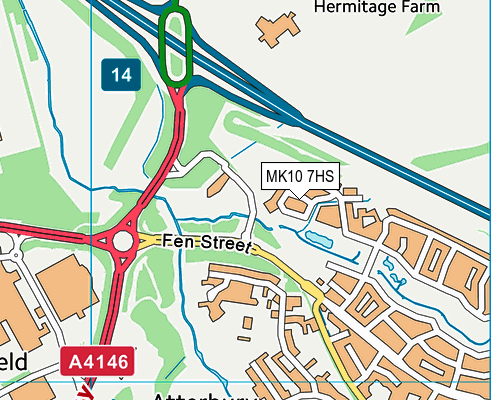 MK10 7HS map - OS VectorMap District (Ordnance Survey) MK10 7HS map - OS VectorMap District (Ordnance Survey)