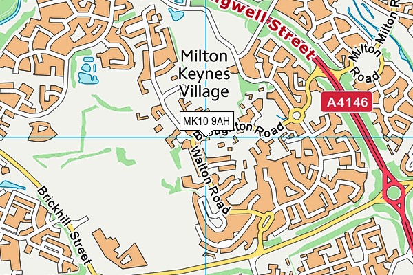 MK10 9AH map - OS VectorMap District (Ordnance Survey)