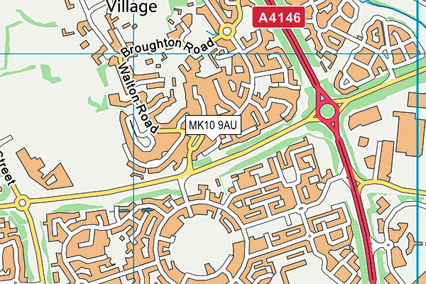 MK10 9AU map - OS VectorMap District (Ordnance Survey) MK10 9AU map - OS VectorMap District (Ordnance Survey)