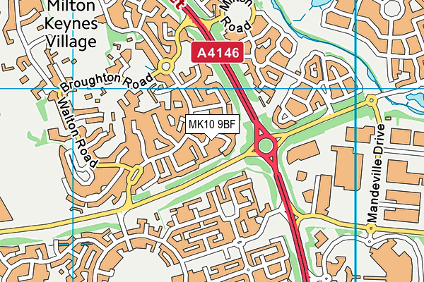 MK10 9BF map - OS VectorMap District (Ordnance Survey) MK10 9BF map - OS VectorMap District (Ordnance Survey)