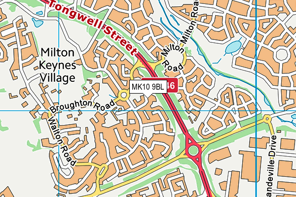 MK10 9BL map - OS VectorMap District (Ordnance Survey) MK10 9BL map - OS VectorMap District (Ordnance Survey)