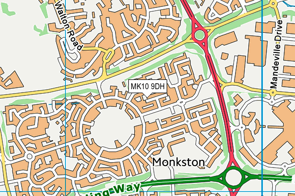MK10 9DH map - OS VectorMap District (Ordnance Survey) MK10 9DH map - OS VectorMap District (Ordnance Survey)