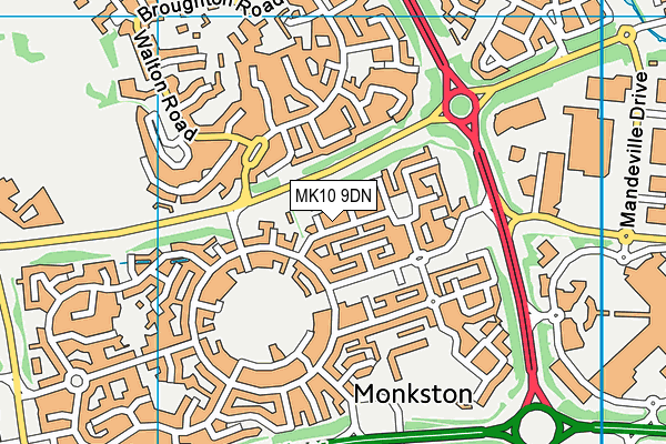 MK10 9DN map - OS VectorMap District (Ordnance Survey) MK10 9DN map - OS VectorMap District (Ordnance Survey)
