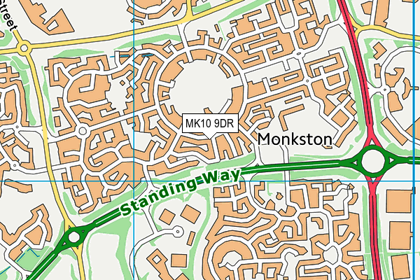 MK10 9DR map - OS VectorMap District (Ordnance Survey) MK10 9DR map - OS VectorMap District (Ordnance Survey)