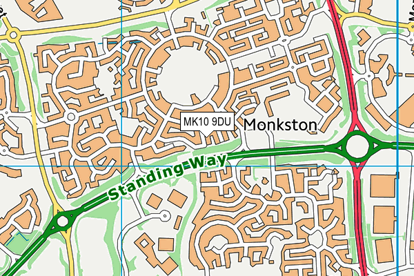 MK10 9DU map - OS VectorMap District (Ordnance Survey) MK10 9DU map - OS VectorMap District (Ordnance Survey)