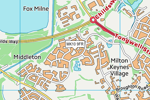 MK10 9FR map - OS VectorMap District (Ordnance Survey)