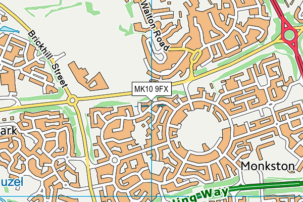 MK10 9FX map - OS VectorMap District (Ordnance Survey) MK10 9FX map - OS VectorMap District (Ordnance Survey)