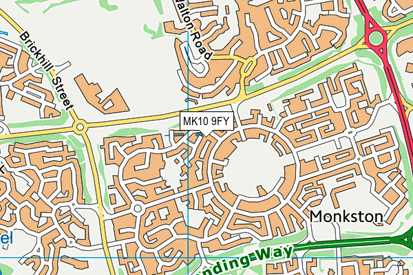 MK10 9FY map - OS VectorMap District (Ordnance Survey) MK10 9FY map - OS VectorMap District (Ordnance Survey)