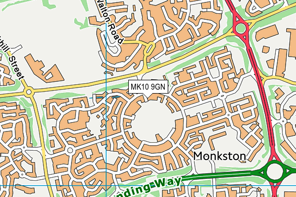 MK10 9GN map - OS VectorMap District (Ordnance Survey) MK10 9GN map - OS VectorMap District (Ordnance Survey)