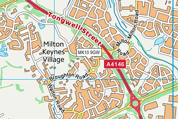 MK10 9GW map - OS VectorMap District (Ordnance Survey) MK10 9GW map - OS VectorMap District (Ordnance Survey)