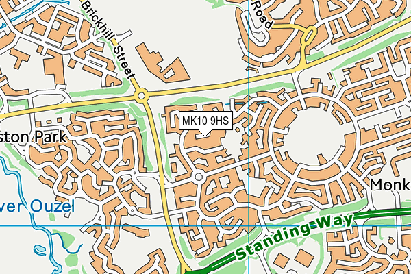 MK10 9HS map - OS VectorMap District (Ordnance Survey)
