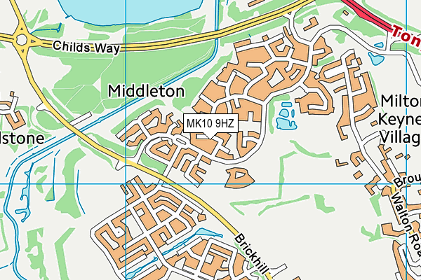 MK10 9HZ map - OS VectorMap District (Ordnance Survey) MK10 9HZ map - OS VectorMap District (Ordnance Survey)