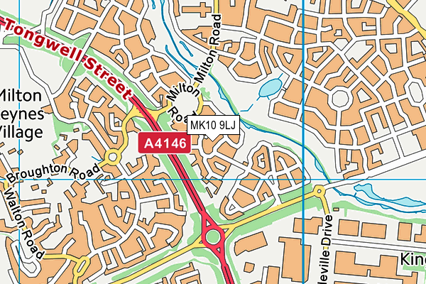 MK10 9LJ map - OS VectorMap District (Ordnance Survey)