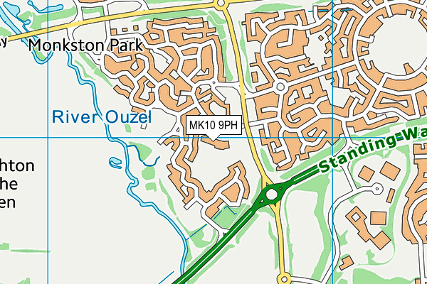 MK10 9PH map - OS VectorMap District (Ordnance Survey) MK10 9PH map - OS VectorMap District (Ordnance Survey)