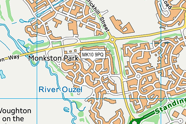MK10 9PQ map - OS VectorMap District (Ordnance Survey) MK10 9PQ map - OS VectorMap District (Ordnance Survey)