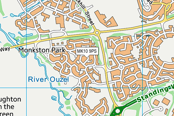 MK10 9PS map - OS VectorMap District (Ordnance Survey) MK10 9PS map - OS VectorMap District (Ordnance Survey)